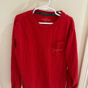 Vineyard Vines Kids Red Long Sleeve Shirt Size Small